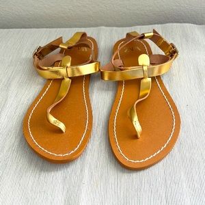 Zara gold sandals NWOT